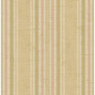 Seabrook Designs Noelle Linen Stripe Unpasted Wallpaper