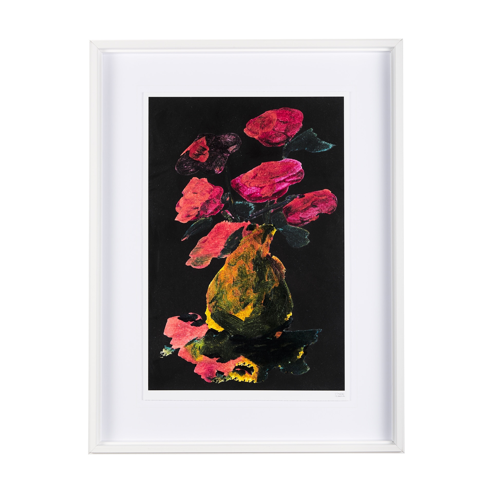 Midnight Flower I by Mercana Studio a Framed Art Print Matted under Glass