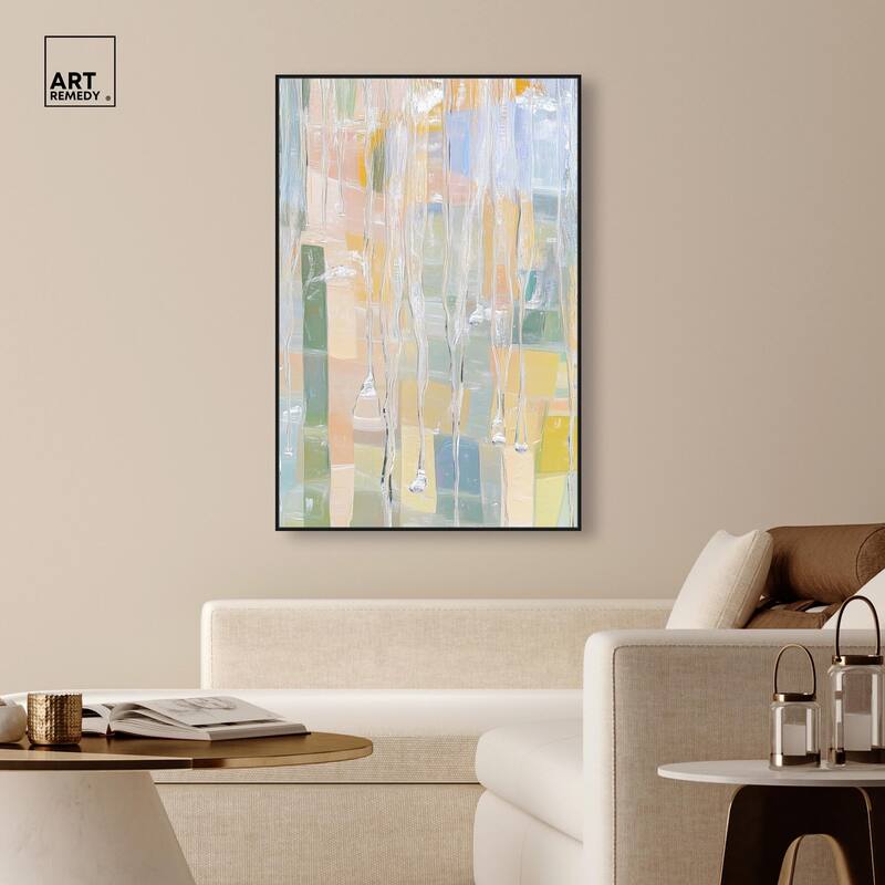 Vertical Drips Canvas by Art Remedy