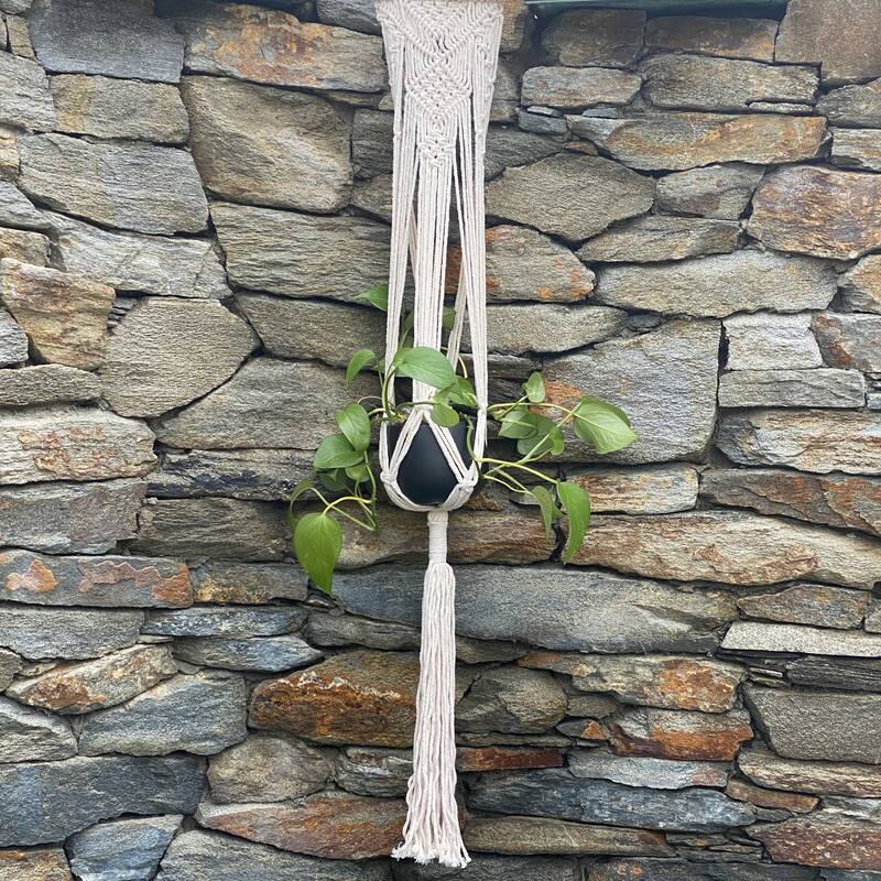 33" H hanging macrame planter hanger