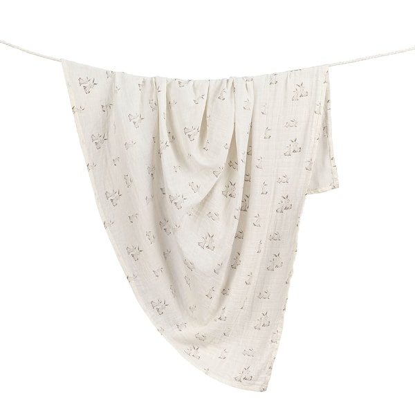 slide 2 of 15, Crane Baby Organic Cotton Bunny Single Swaddle Bunny