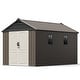 preview thumbnail 85 of 117, Patiowell 8' x 6' / 8' x 8' / 8' x 10 '/ 8' x 12' Plastic Outdoor Shed With Floor for Patio Furniture, Tools (Kick-It Shed)