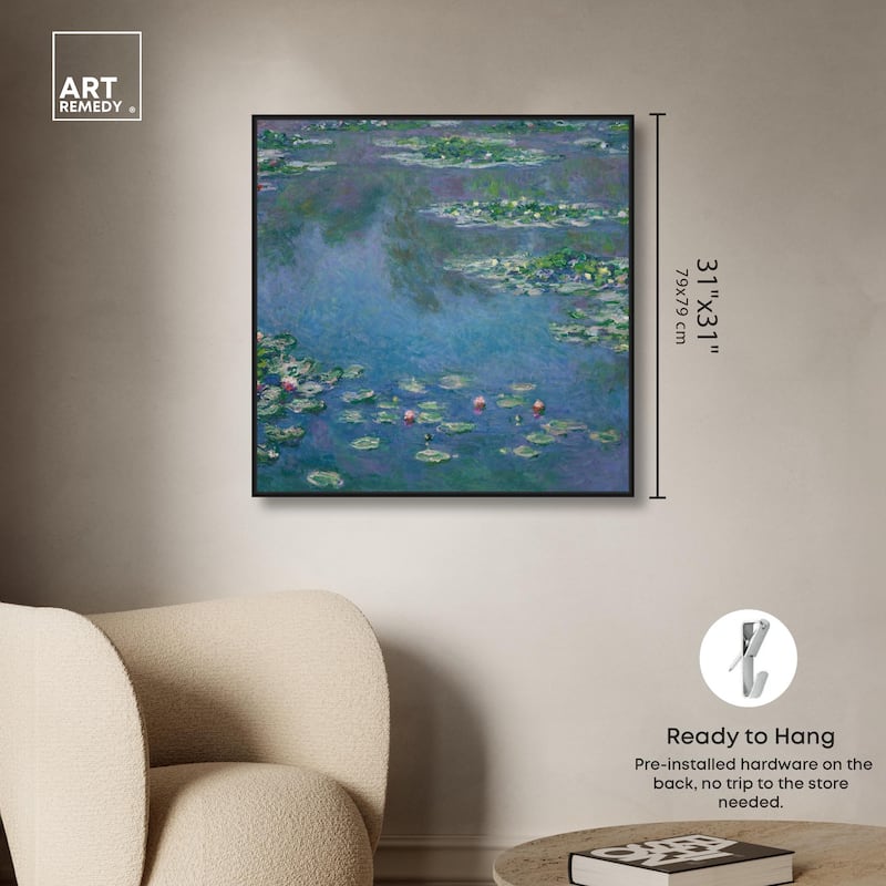 Monet Water Lilies Canvas by Art Remedy