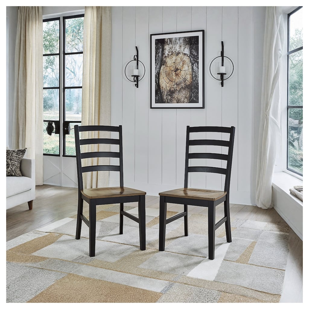 Signature Design by Ashley Wildenauer Brown/Black Dining Chair - 19" W x 23.25" D x 39" H