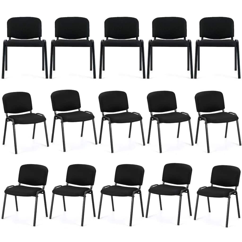 Costway Set of 15 Office Guest Chair Stackable Reception Chair Waiting - See Details