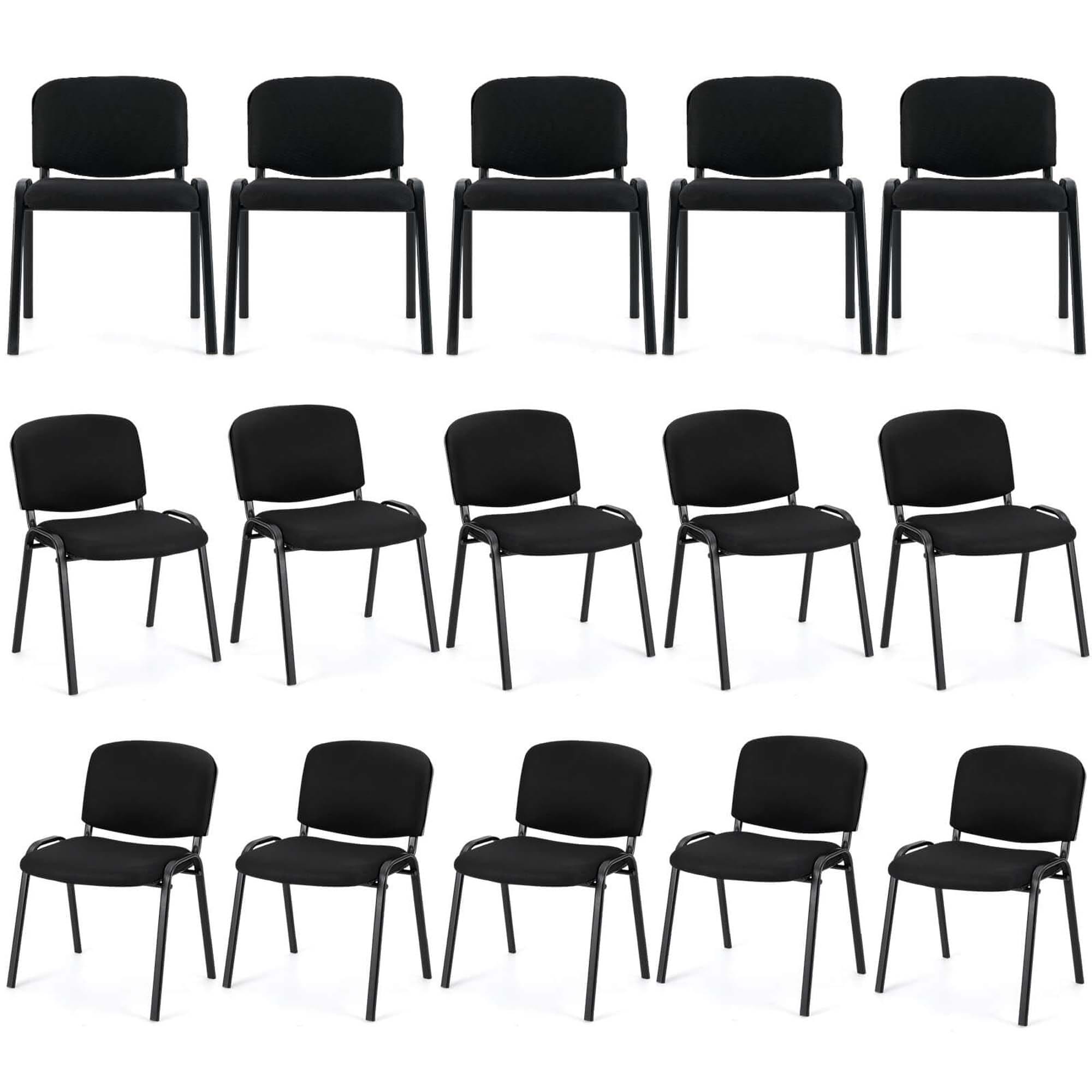 Costway Set of 15 Office Guest Chair Stackable Reception Chair Waiting - See Details