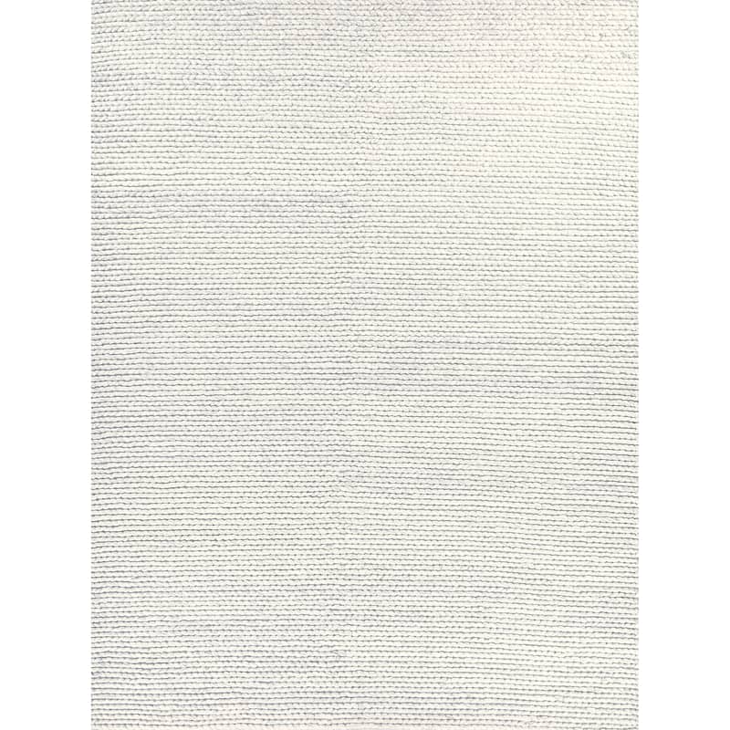 EXQUISITE RUGS Arlow Handwoven Polyester/Cotton Light Grey Area Rug.
