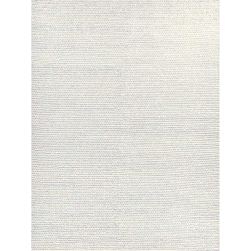 EXQUISITE RUGS Arlow Handwoven Polyester/Cotton Light Grey Area Rug.