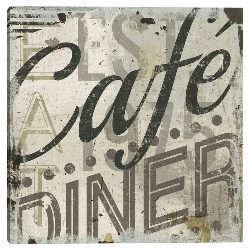 Restaurant Sign II by Michael Mullan Canvas Art Print