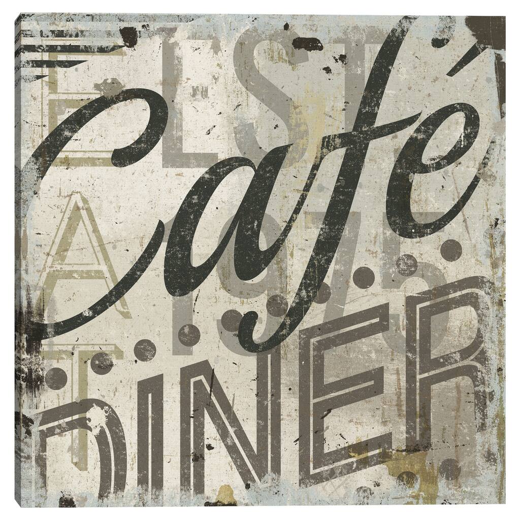 Restaurant Sign II by Michael Mullan Canvas Art Print