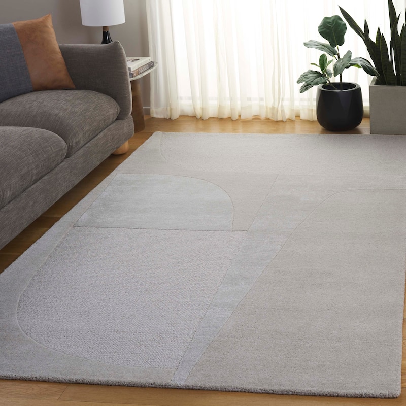 SAFAVIEH Handmade Fifth Avenue Sibinka Mid-Century Modern New Zealand - 4' x 6' - Grey