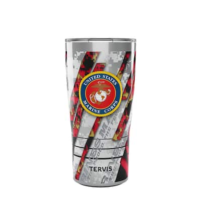 Tervis Traveler Marines Logo Digi Camo Triple Walled Insulated Travel Tumbler, Stainless Steel - 20oz