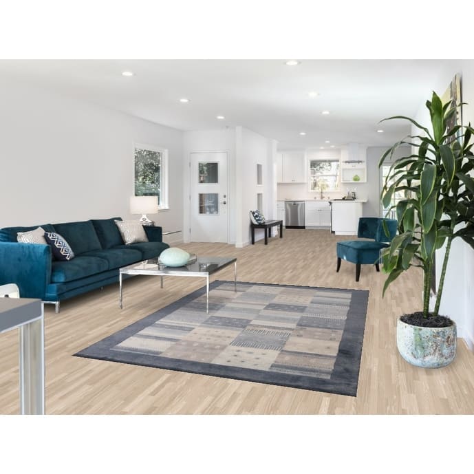 Geometric / Tribal Gabbeh Indian Area Rug Handmade Wool Carpet - 5'3" x 7'7"