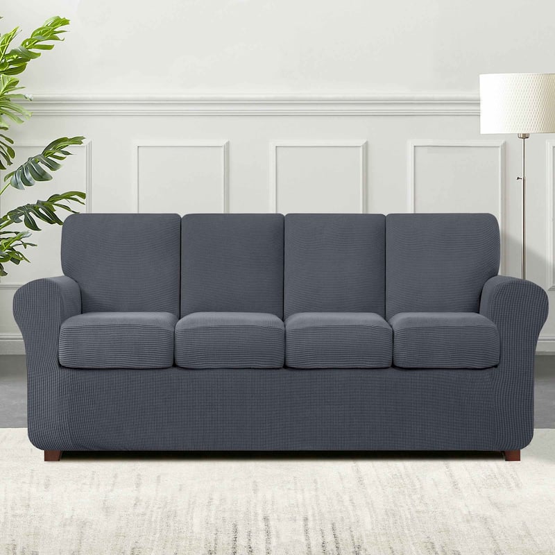 Subrtex 9-Piece Stretch XL Sofa Slipcover Sets with 4 Backrest Cushion Covers and 4 Seat Cushion Covers