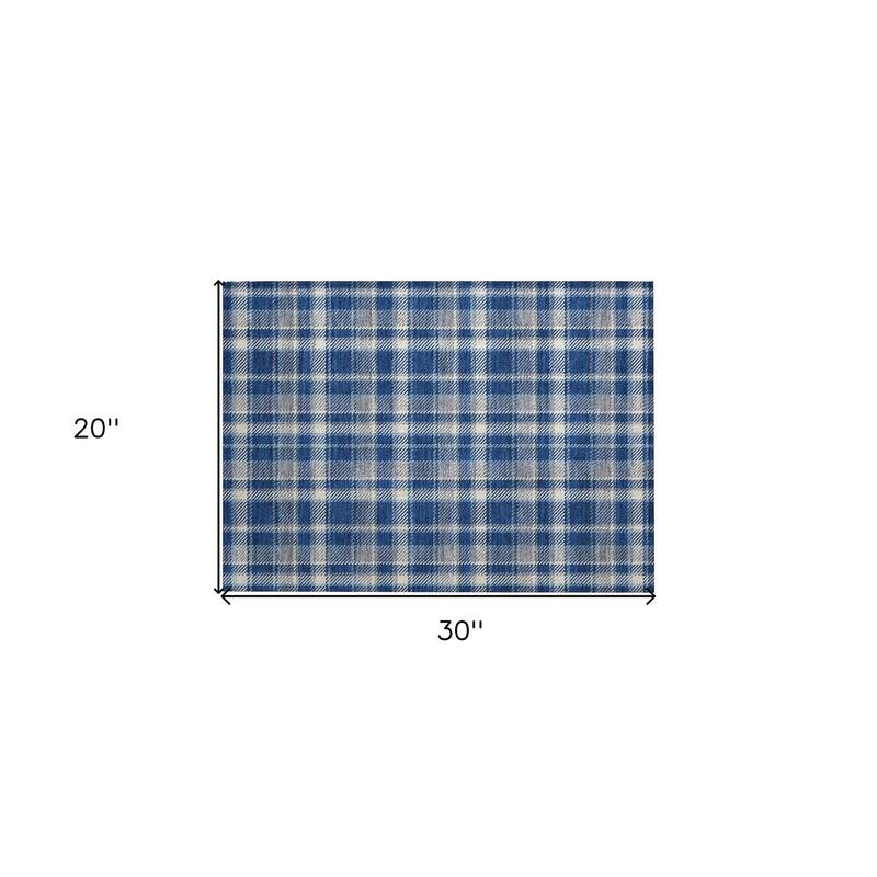 Alvasi Plaid Weather Resistant Blended Style Runner Outdoor Rug