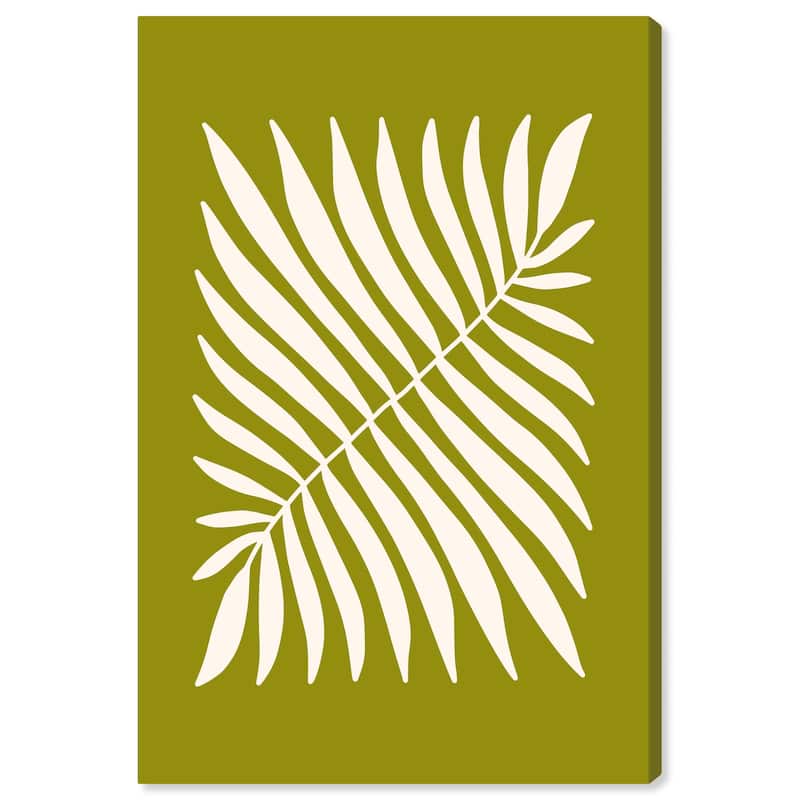 Wynwood Studio Canvas Floral and Botanical Fern like an Algae Green Modern & Contemporary Wall Art Canvas Print - 30 x 20