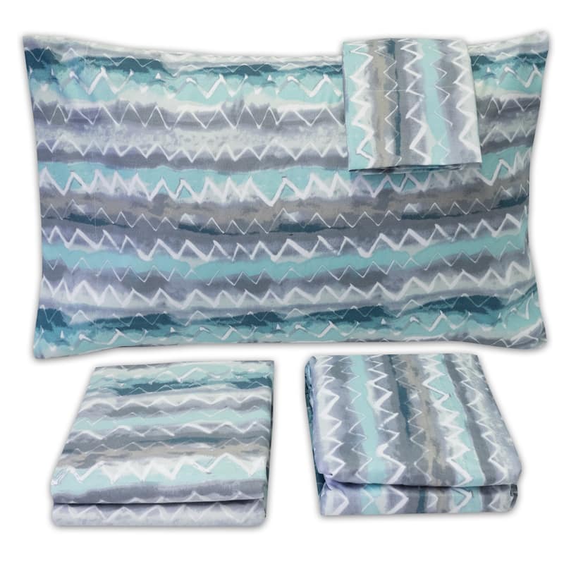 Summerset 4-Piece Patterned Deep Pocket Sheet Set