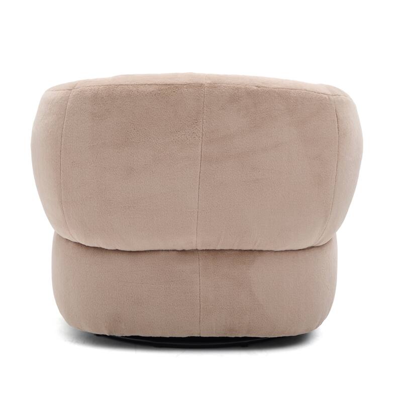 Christopher Knight Home - Plush Modern Swivel Upholstered Club Chair with Ergonomic Barrel Comfort