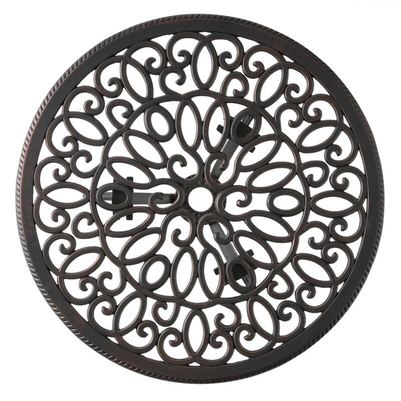 Roomfitters 3-Piece Cast Aluminum Bistro Set Outdoor Patio Furniture with Round Table and 2 Chairs, Black