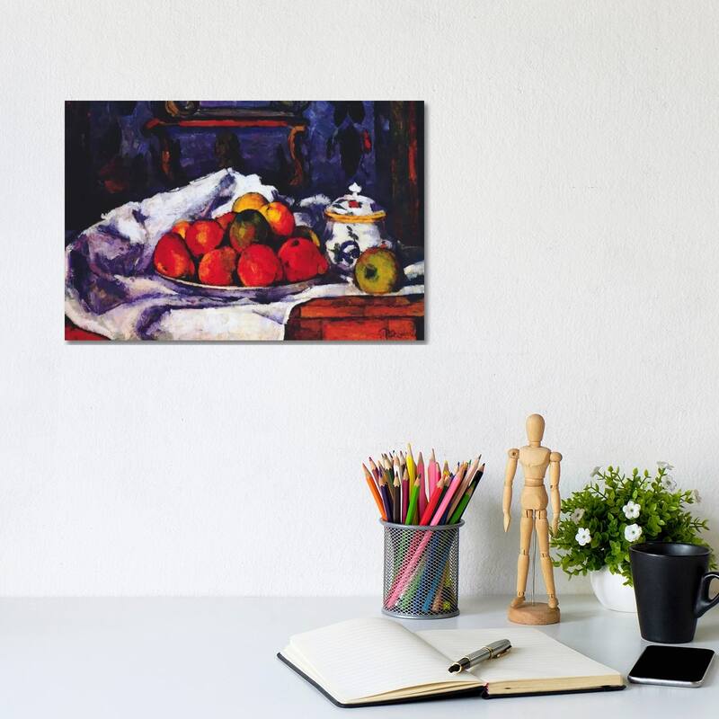iCanvas "Still Life Bowl of Apples" by Paul Cezanne Canvas Print - 8x12x0.75