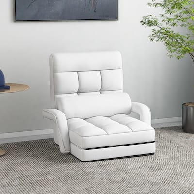 Gymax Folding Floor Chair Indoor Lazy Sofa Armchair w/ 6-Position