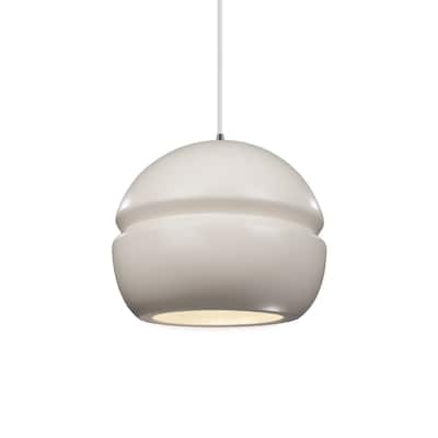 Carson Carrington Sallebacka 1-light Brushed Nickel Small Pendant - Brushed Nickel, Matte White, White