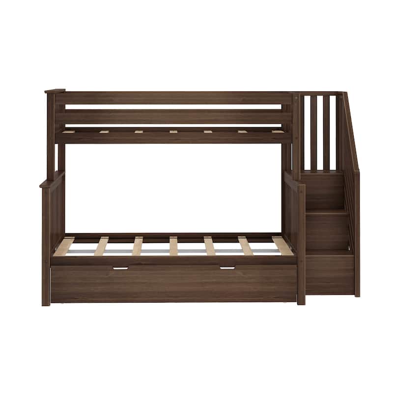 Max and Lily Twin over Full Staircase Bunk Bed with Trundle