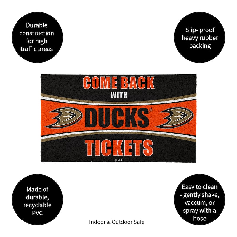 Washington Commanders 28 in. x 16 in. PVC "Come Back With Tickets" Trapper Door Mat