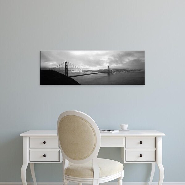Easy Art Prints Panoramic Image 'Bridge across sea, Golden Gate Bridge, San Francisco, California' Canvas Art