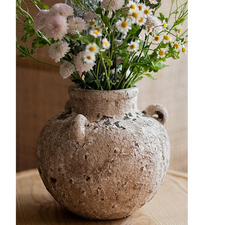 RusticReach Pottery Stoneware Vase Zen Style Pottery for Dried Flowers