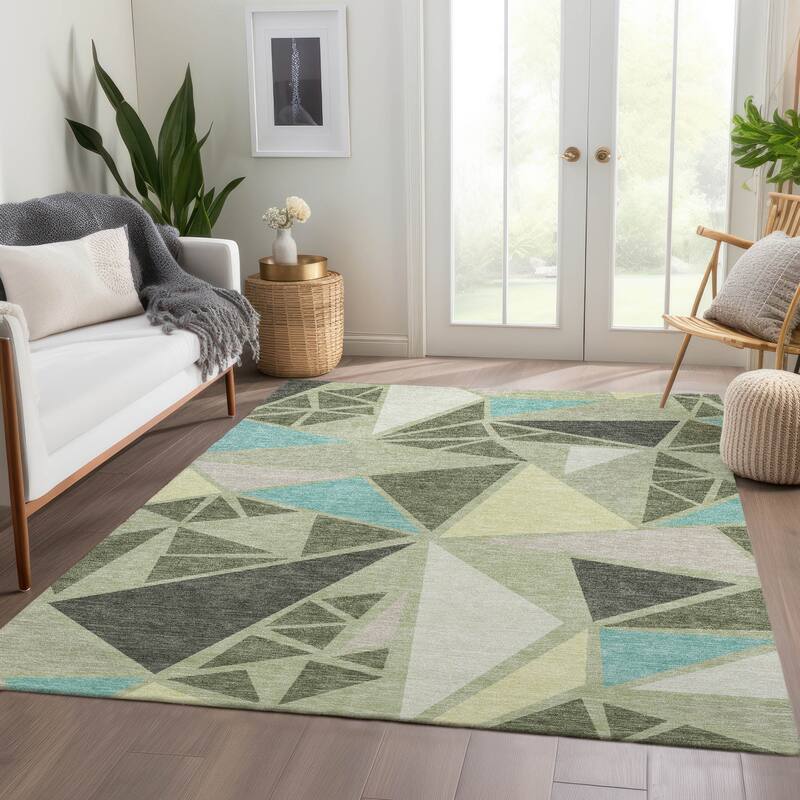 Premium Washable Super Soft Contemporary Mosaic Mayfield Rug