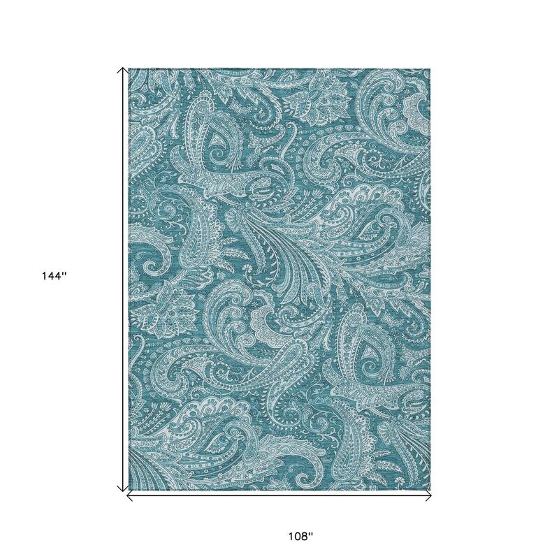 HomeRoots Paisley Transitional Rectangle Outdoor Rug