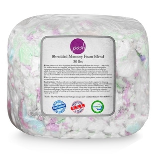 Posh Beanbags Refill Shredded Memory Foam, Refill for Foam Bean Bags