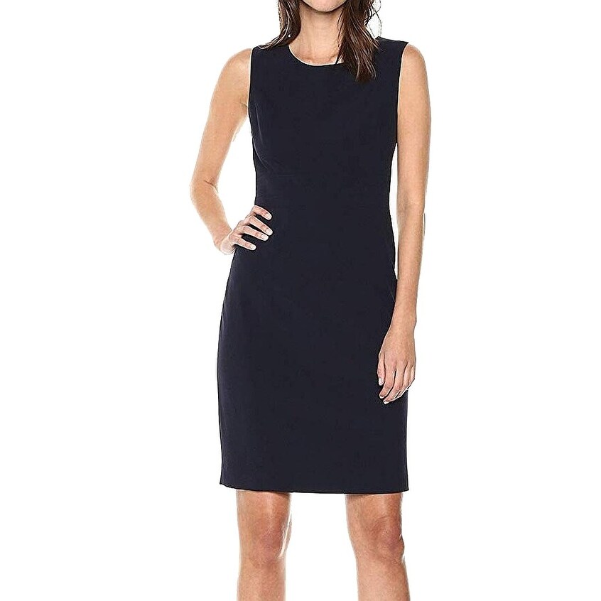 navy blue sheath dress