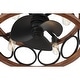 preview thumbnail 9 of 11, Hunter Haven 22" Fandelier Ceiling Fan w/ Light, Remote - Modern, Industrial, Farmhouse - Small Spaces