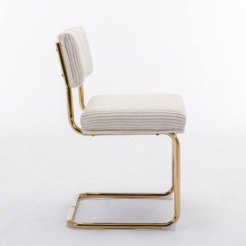 Set of 2 Modern Upholstered Accent Armless Tufted Dining Chairs