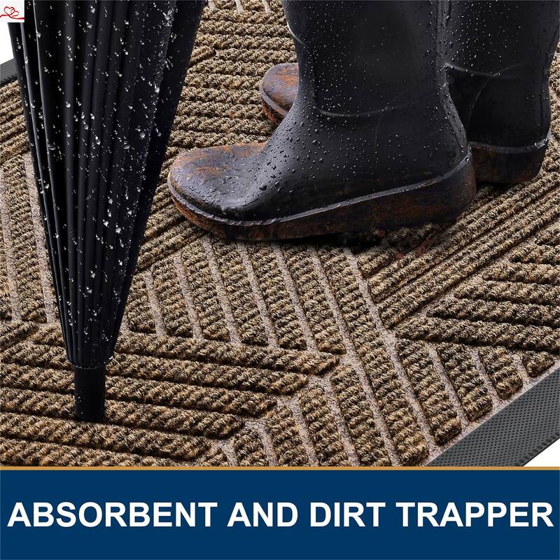 2 pack Welcome Floor Mats for Indoor Outdoor Entry