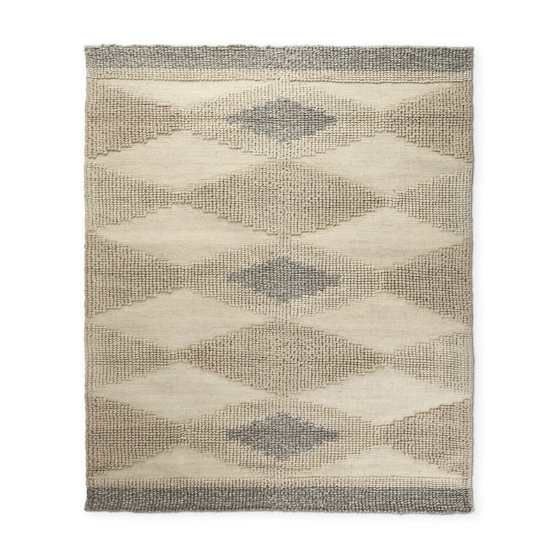 HomeRoots Geometric Modern Rectangle Area Rug - 120 in. x 96 in. x 0.4 in.