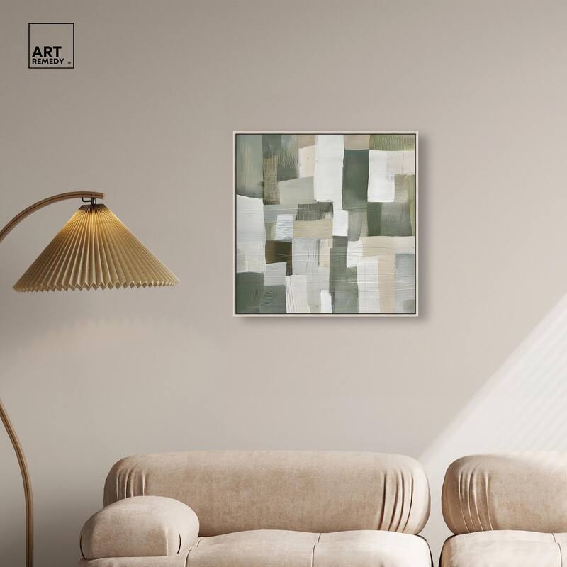 Pale Jade Green I Canvas by Art Remedy