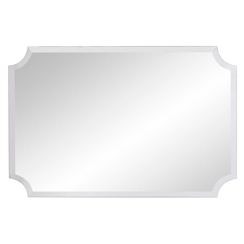 Allan Andrews Copper Grove Bromley Scalloped Frameless Wall Mirror - 24 x 36
