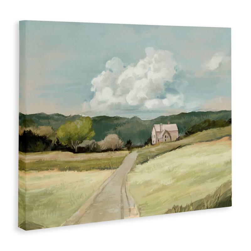 Stupell Road Leading Home Countryside Mountain Landscape Canvas Wall Art