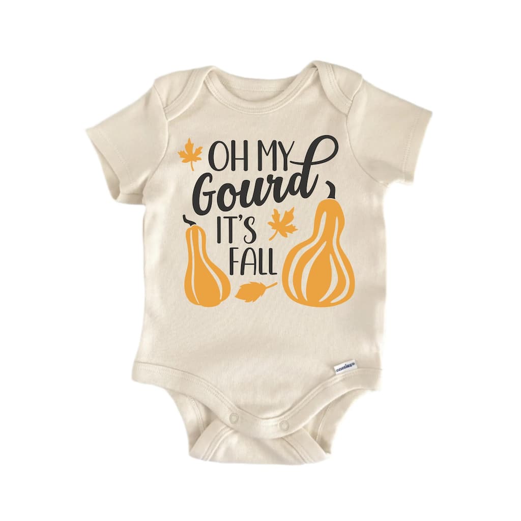 Oh My Gourd It's Fall Pumpkin - Baby Boy Girl Clothes Bodysuit Funny Cute