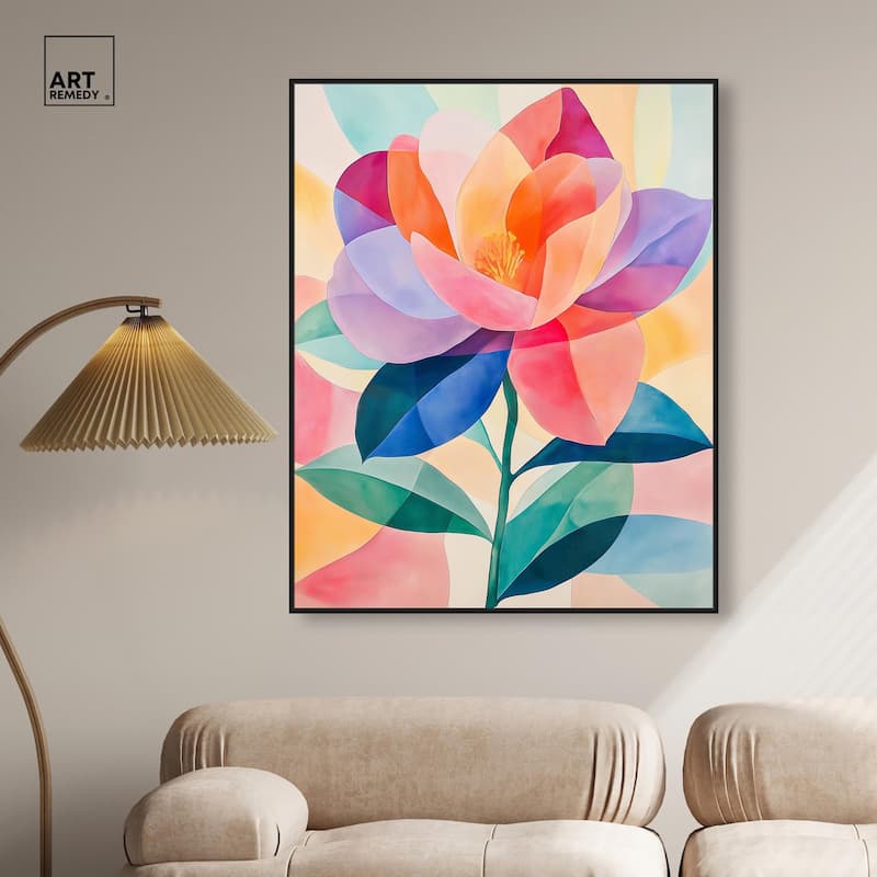 Ail Geofloral II Canvas by Art Remedy