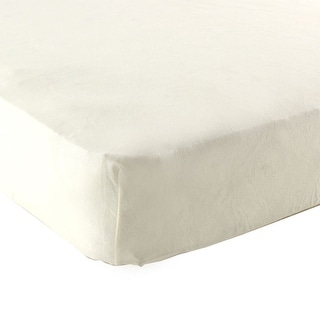 Luvable Friends Baby Fitted Crib Sheet, Ecru Solid, One Size - Ecru Solid - One Size