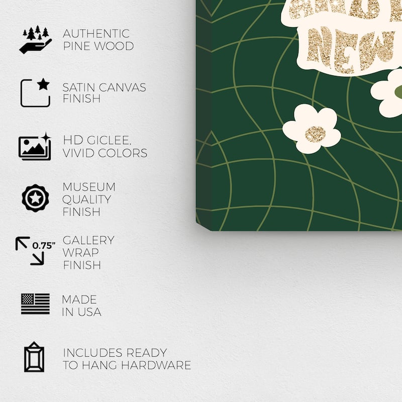 Wynwood Studio Canvas Holiday and Seasonal This Holiday Wishes Glitter Gold Modern & Contemporary Wall Art Canvas Print