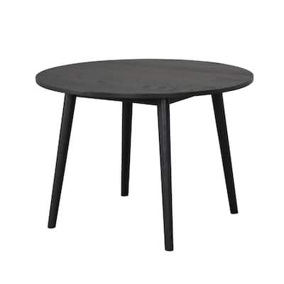 Round Wooden Dining Table with Shaker Legs