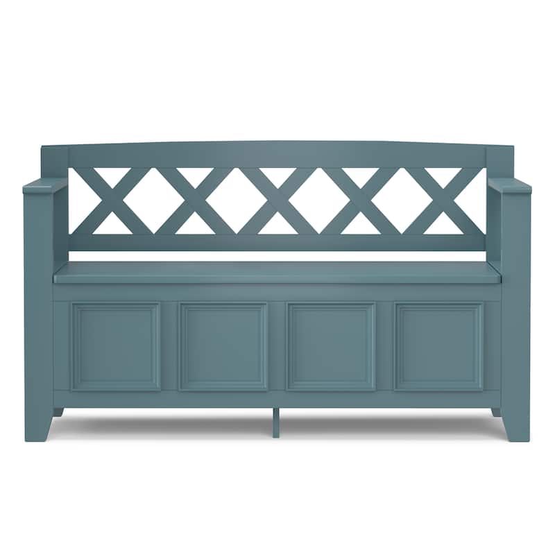 WYNDENHALL Halifax 48 inch Wide Solid Wood Transitional Entryway Bench - 48 Inches wide