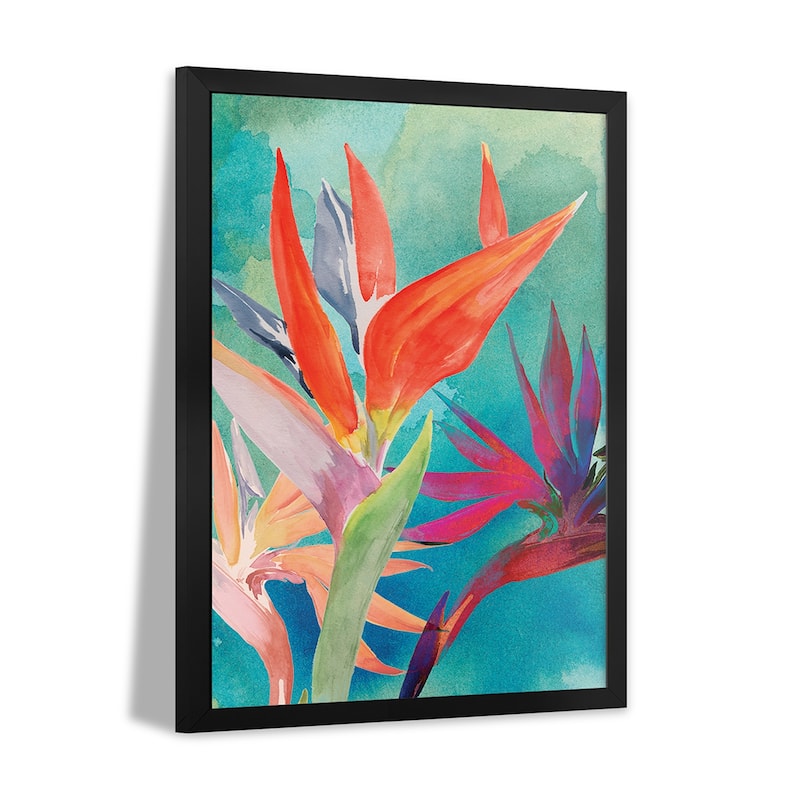 Vivid Birds of Paradise I Premium Framed Poster by Jennifer Paxton Parker