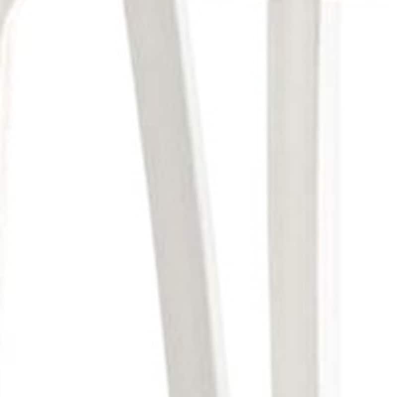 HomeRoots Set of Four 26" White Heavy Duty Plastic Low Back Outdoor Counter Height Bar Chairs