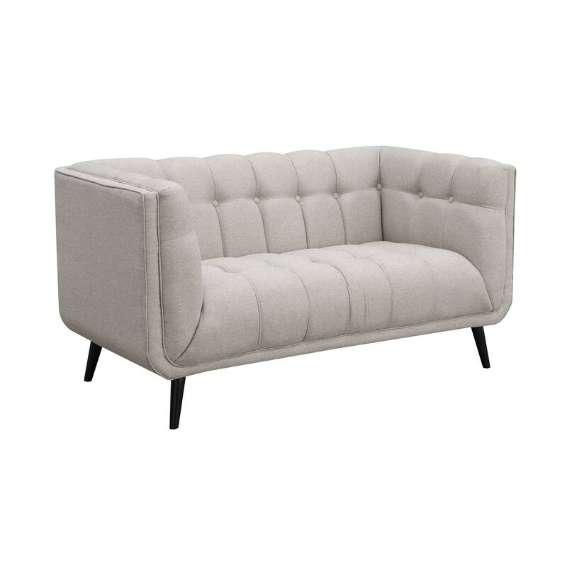Modern Mid-Century Tufted Upholstered Living Room Sofa Set